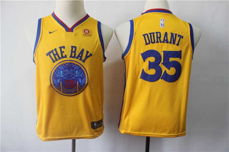 Youth Warriors 35 Kevin Durant Gold City Edition Nike Swingman Jersey,We sell and wholesale Youth Warriors 35 Kevin Durant Gold City Edition Nike Swingman Jersey on line form chian!